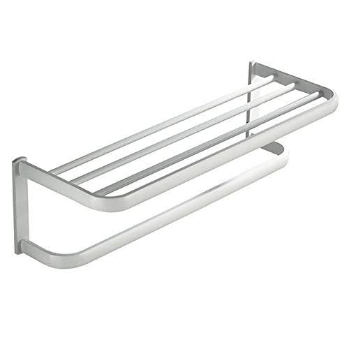 Porte-serviettes double en laiton blanc pour ranger et sécher