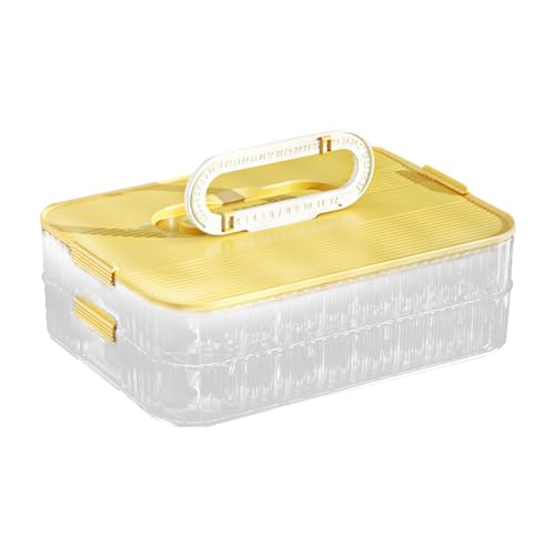LLINthy Caja de almacenamiento apilable para albóndigas con tapa, conservación de alimentos, contenedor de cocina, herramienta de organización