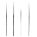 ZEM BRUSH Golden Taklon Detail Brush Set Liners 20/0, 10/0 and Mini Liners 10/0, 5/0