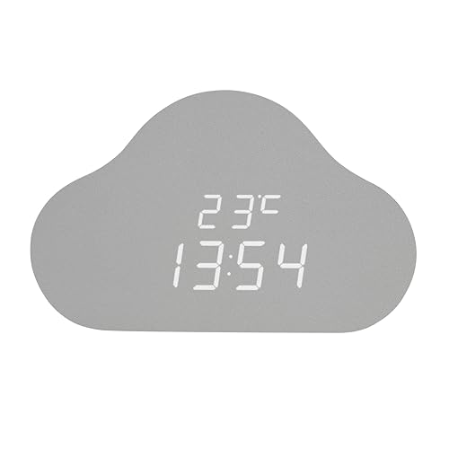 Réveil numérique gris pour enfant Clocco Cloud avec date et LED - 3