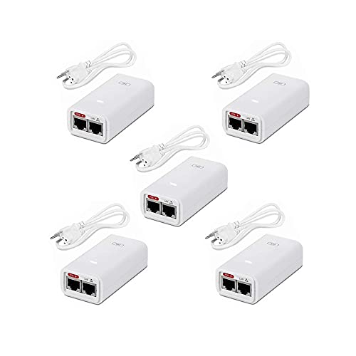Best Cyber Deals 🔥 Ubiquiti POE POE-24-12W-5P - 24V DC 0.5A 12W - Power Over Ethernet Replacement PoE Adapter (5-pack)