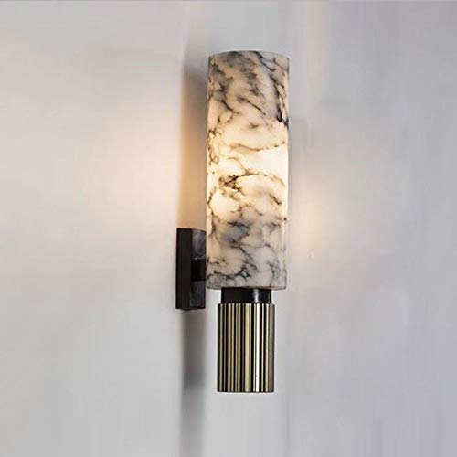Abat-jour en tube de marbre naturel et cuivre pour illuminer votre intérieur