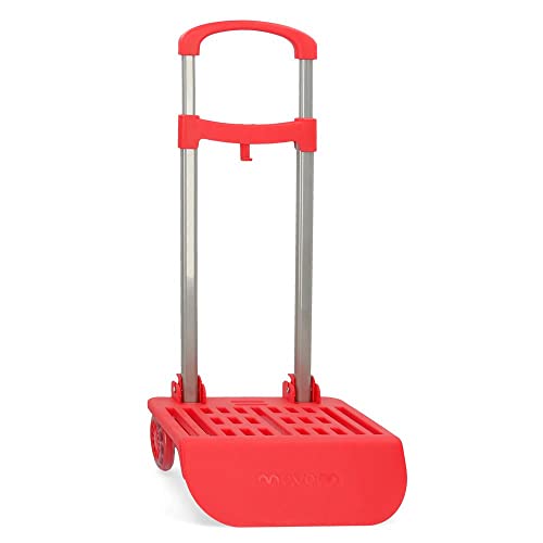 Movom Carro Escolar Plegable Mochila Con Ruedas, Juventud Unisex, Rojo (Rojo), Talla Única