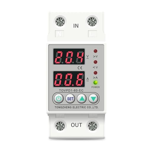 Relais DIN 60A 230V protecteur tension réglable TOVPD1-63-EC