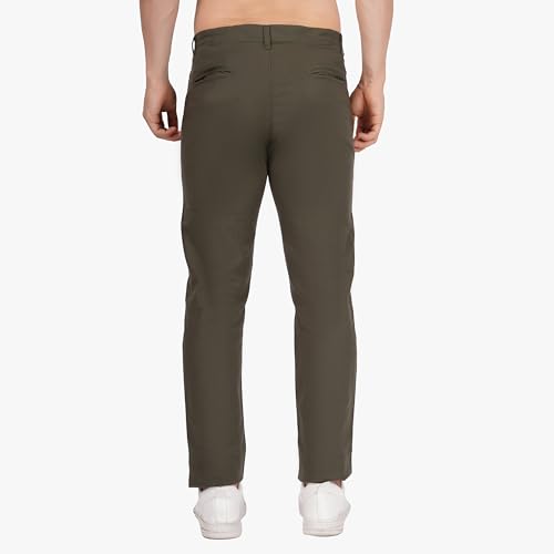 Image of Men's Regular Fit Linen Trousers | Slim Fit Lightweight Casual Pants | Stylish Dress Pants for Office or Travel | Premium Luxury Linen Trouser Pant with Breathable Comfort