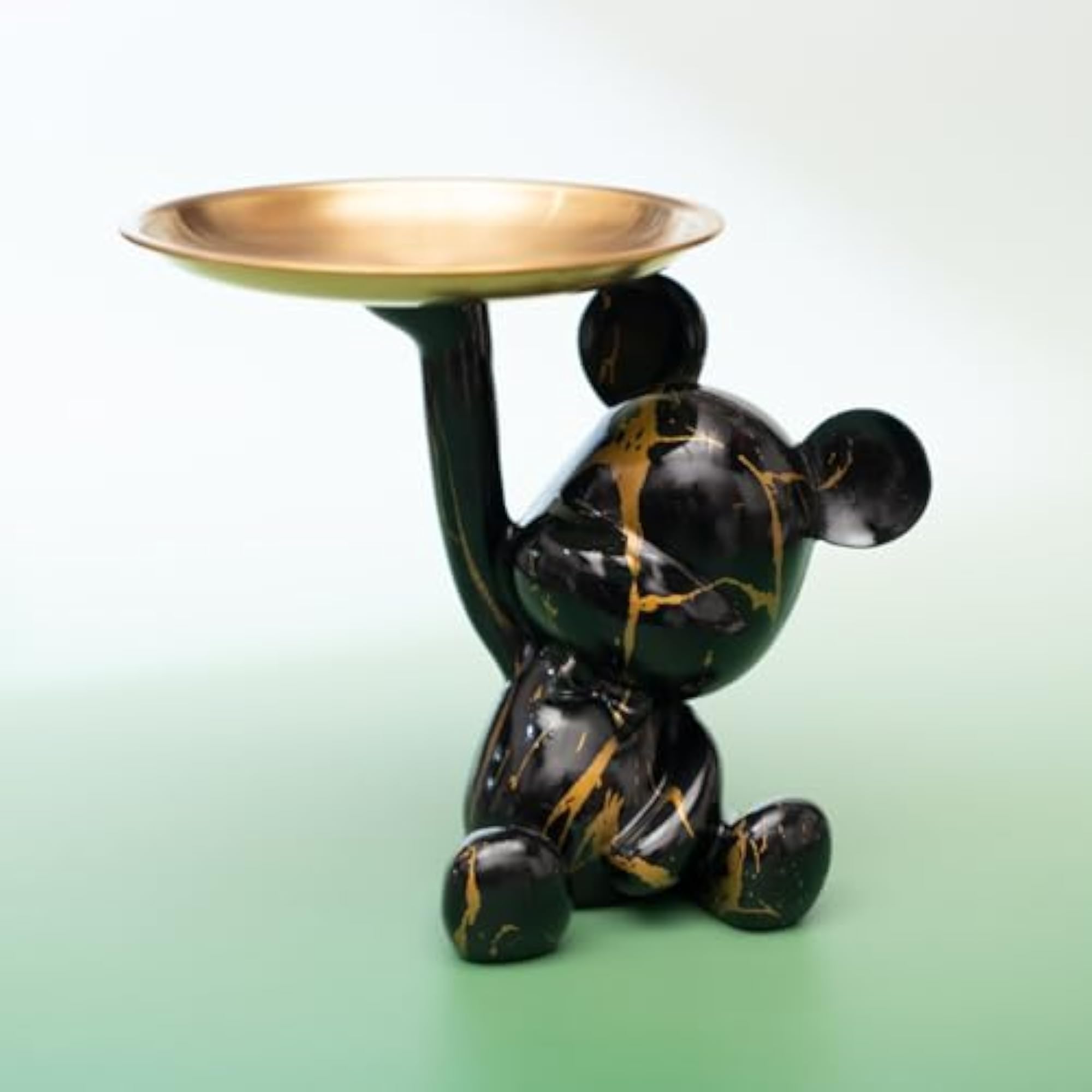 Animal Bear Statue Key Holder Storage Tray Decor