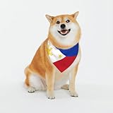 Republic of The Philippines National Flag Dog Bandanas Pet Scarf Soft Triangle Bibs for Small and Large Breeds