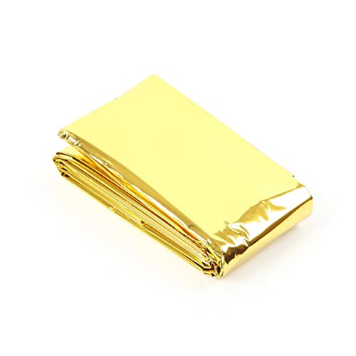 SUPVOX Outdoor Emergency Reflective Survival Blanket Lightweight Foil Safety Blanket for Hiking Camping and Climbing Compact and Windproof Design