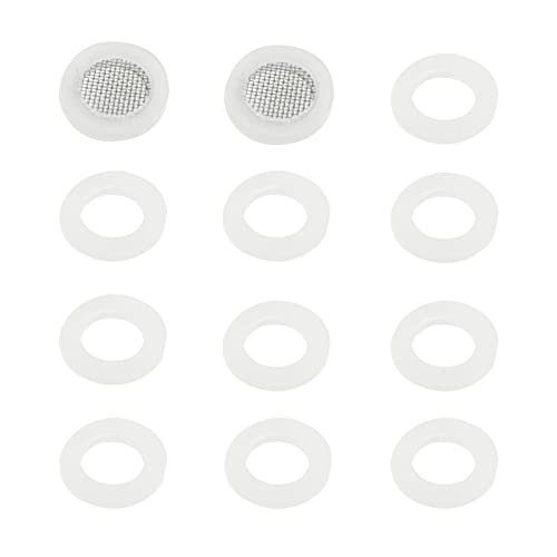 Lot de 12 joints de pommeau de douche, y compris 2 filtres en silicone, 10 joints en silicone pour pommeau de douche G1/2'