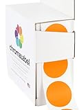 ChromaLabel 1 inch Color-Code Dot Labels | 1,000/Dispenser Box (Orange)