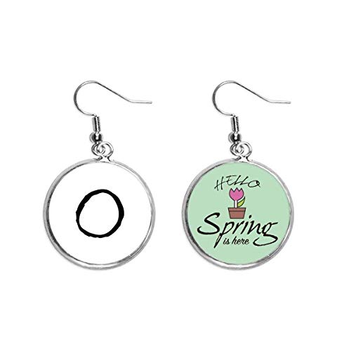 Pendientes ómicron negros silueta colgante joyas de moda primavera