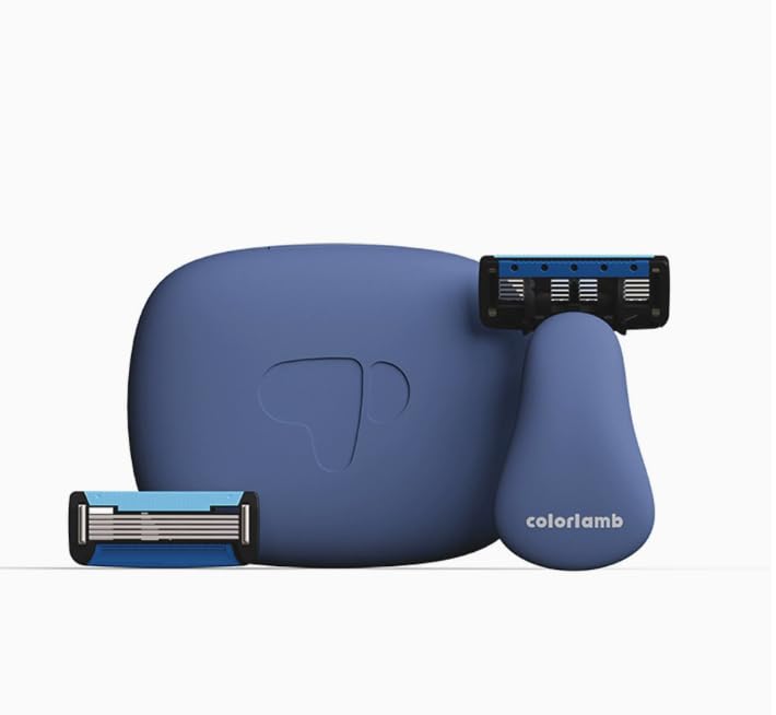 Men’s 5-Blade Manual Razor, Mini Travel Shaving Razor, Portable Compact Shaver with Imported Blades for Smooth Close Shave