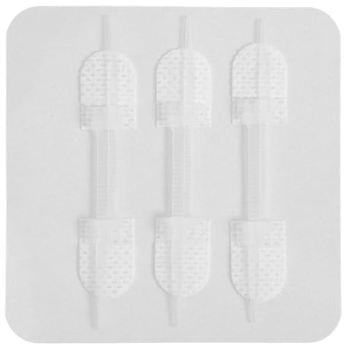 DONFAMDS Tiras de Cierre Adhesivas para Heridas Cremallera 3 Unidades 45X10 MM Blancas Transpirables y Flexibles para Primeros Auxilios y Cuidado Salud