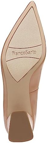 Franco Sarto Womens Racer Pointed Toe Block Heel Pump Toffee Tan Leather 7.5 W | Image 2