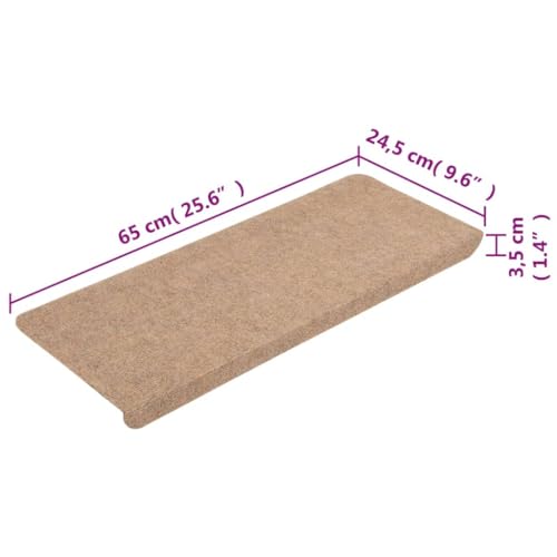 Alfombrillas de escaleras autoadhesivas para renovar el hogar en beige 3