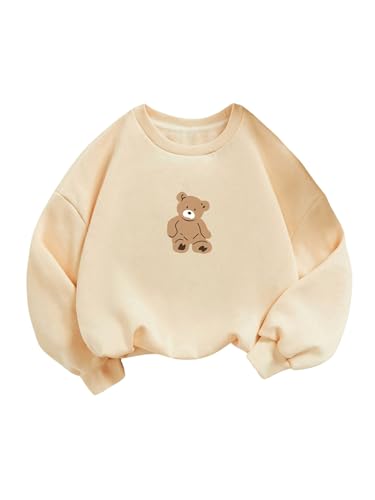 SOLY HUX Girl's Sweatshirt Letter Cartoon Graphic Crew Neck Long Sleeve Pullover Tops