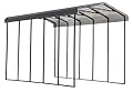 Arrow Carports Galvanized Steel Carport, RV Metal Carport Kit, 14' x 24' x 14', Charcoal