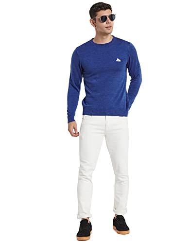 Image of Monte Carlo Mens Blend Wool Solid Round Neck Pullover