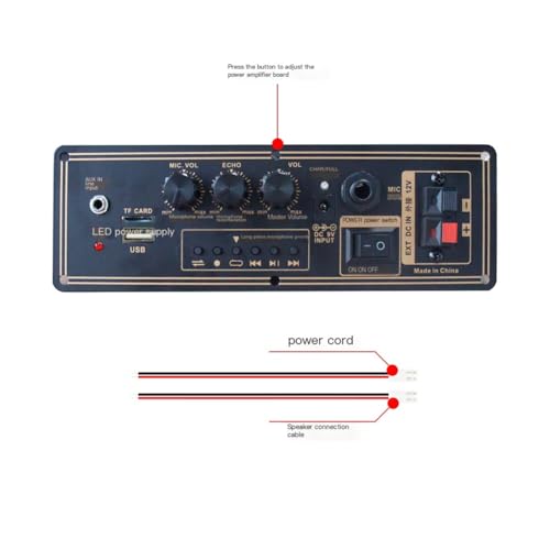Placa Amplificadora Bluetooth 5.3 Jnchdghwa de 12V con Entrada AUX y USB 3