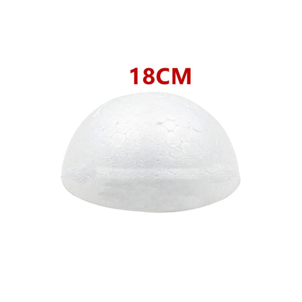 Boule de polystyrène solide vierge ronde en mousse de polystyrène pour loisirs créatifs, loisirs créatifs, décorations de fête, Noël (18 cm Boule de polystyrène solide vierge ronde en mousse de polystyrène pour loisirs créatifs, loisirs créatifs, décorations de fête, Noël (18 cm