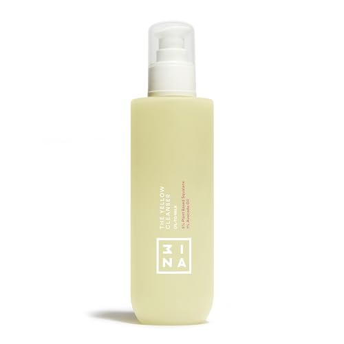 3ina Makeup - The Yellow Cleanser - Limpiador Facial 5% Escualeno Vegetal + 1% Aceite de Aguacate - Aceite Limpiador para Fortalecer Barrera Cutánea Mejorar Elasticidad - Vegan - Cruelty Free