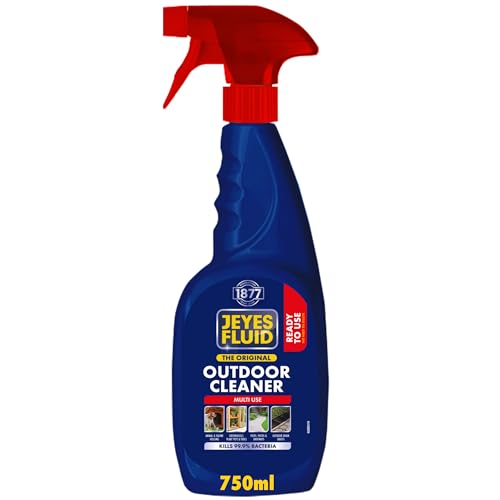 Jeyes Fluid Outdoor Cleaner Spray, 750ml – Ready to Use Disinfectant – Spray Kills 99.9% of Bacteria, Patio Cleaner for Paths, Pet Housing or Greenhouses – Tackles Dirt & Stains (750 ml (Pack of 1))