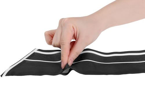 Women Striped Skinny Long Scarves, Contrast Color Satin Silky Neck Scarf Neckerchief Ribbon Hair Band4