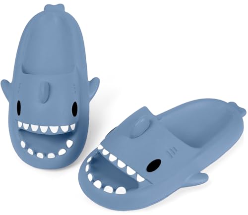 Image of KVbabby Kids Shark Slides Boys Girls Cloud Sandals | Cloud Sandals，Open Toe，Beach Pool Water Shoes，Slip-on，Lightweight，Non-Slip，Soft，Flexible，EVA Slippers