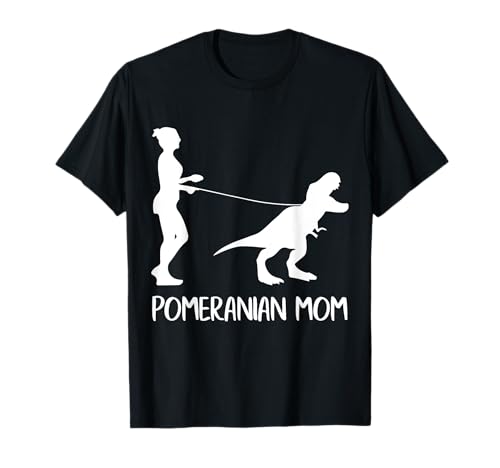 Pomeranian Mom Dog Dinosaur Mothers Day Pomeranian Mama Maglietta