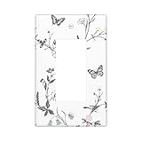 Flower Butterfly Light Switch Cover Wall Plate Decorative 1 Gang Single Rocker Cover for Girls Boys...