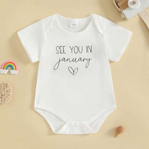 Image of woshilaocai Baby Announcement Bodysuit Pregnancy Reveal for Family | Pregnancy Reveal Ideas&New Baby Surprise for Grandparents, Husband, Aunt, Uncle, Gender Natural Romper, Funny Announcement