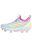 adidas Men's Adizero Impact 2.0 TPU Baseball, Bliss Blue/Lucid Lemon/Lucid Pink, 12