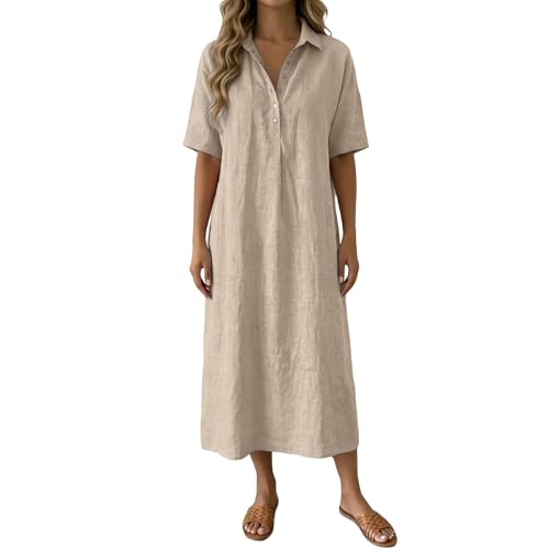 Robe d'été en mousseline pour femme avec poches chic