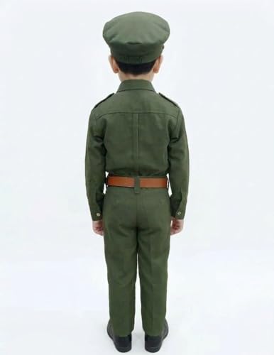 Image of BookMyCostume Kids 6-Pcs Forces & Community Helper Costume Collection - Army, Military, Navy, Police & Soldier Outfits - Fancy Dress for Patriotic Events, School Annual Day, Role-Play & Competitions