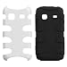 Produktbild MyBat SAMM820HPCSK051NP Fishbone Case for Samsung Galaxy Prevail/Precedent M820-1 Pack - Retail Packaging - Ivory White/Black