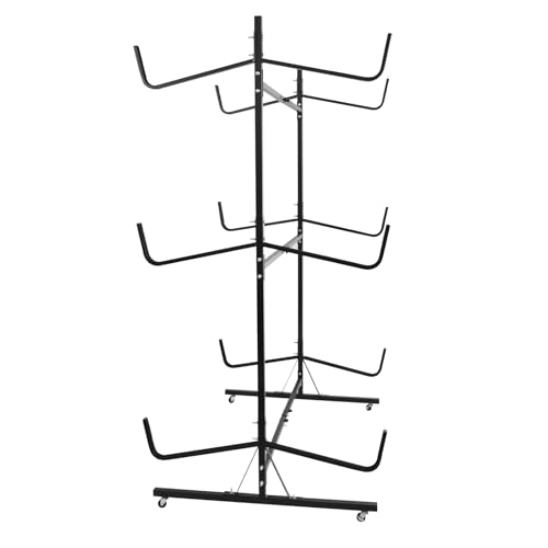 Kayak Stand,Freestanding Kayak Holder with Lockable Wheels - Width Adjustable Canoe Rack for Dock, Garage, Shed, Indoor, Outdoor Use