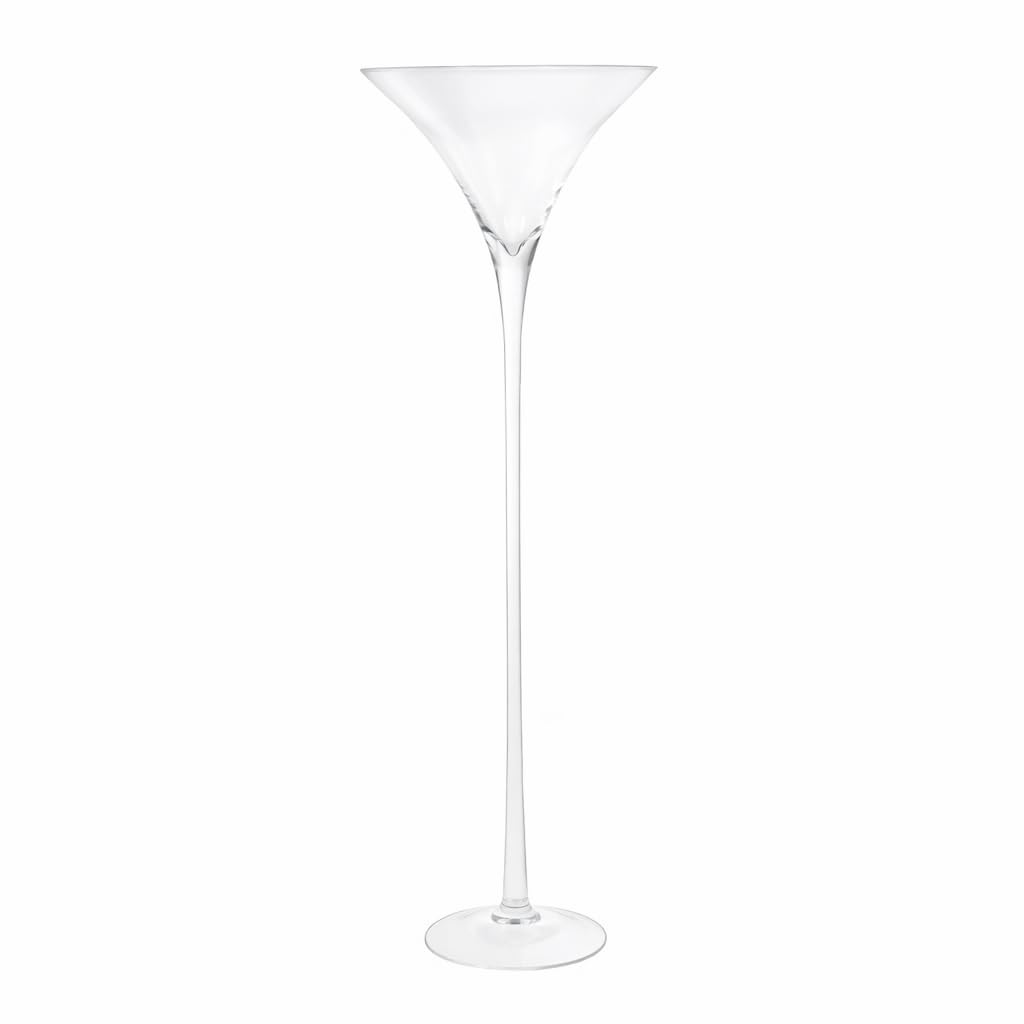 Floralcraft® 100cm Cocktail Vase – Tall Glass Centrepiece Vase for Weddings, Floral Arrangements, Events & Home Décor