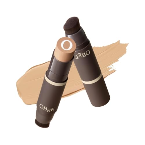 OBgE Natural Foundation Stick High Coverage with Brush #3 Sand, 0.49oz