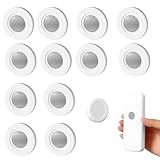 Gyinere 12 Pcs Magnetic Remote Control Holder,Floating Shelves for Wall,Hole-Free Mount,for Home Office Remote Tv Control Storage