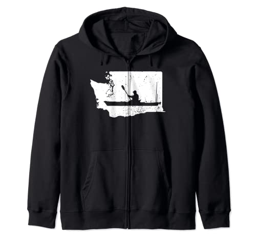 Kayak Canoeing in Washington Zip Hoodie