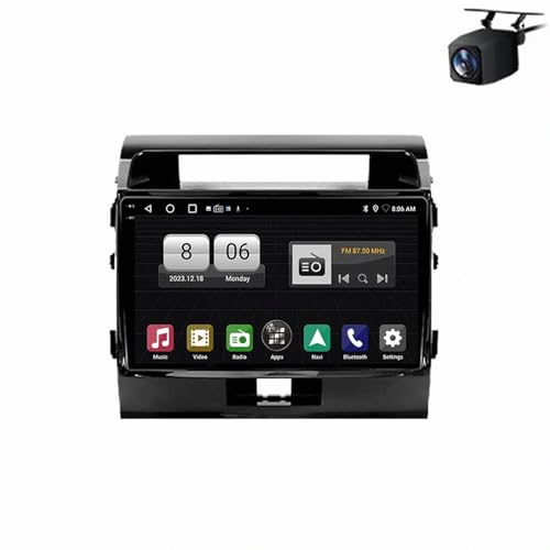Radio de coche 2 DIN para Toyota Land Cruiser 200 de 2007 a 2015 con Bluetooth