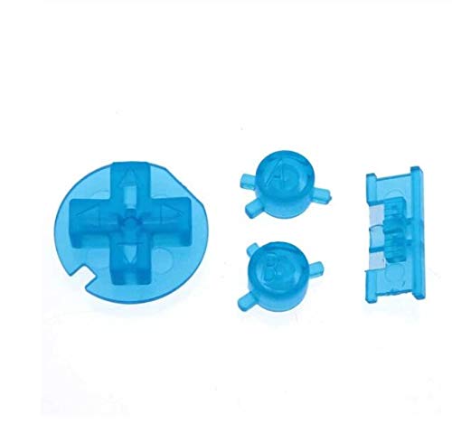 Plastic Power ON Off Buttons Keypads Replacement for Gameboy Color GBC Button A B Control Button D Pads (Clear Blue) - Thumbnail 2