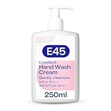 E45 Hand and Body Wash Cream - Relieve Dry, Itchy & Irritated Eczema Prone Skin - 250ml - Gently Cleanses Very Dry and Sensitive Skin - Dermatological Soap Free Emollient