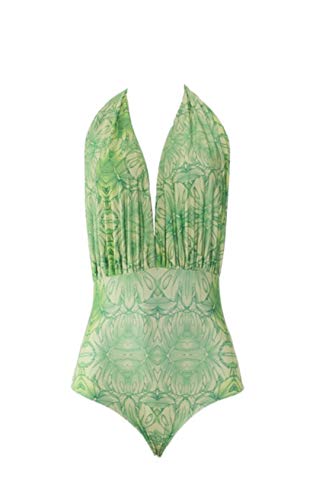 Maiô/Body em lycra frente única gola V com alça ajustável verão casual com proteção solar UV Donna B