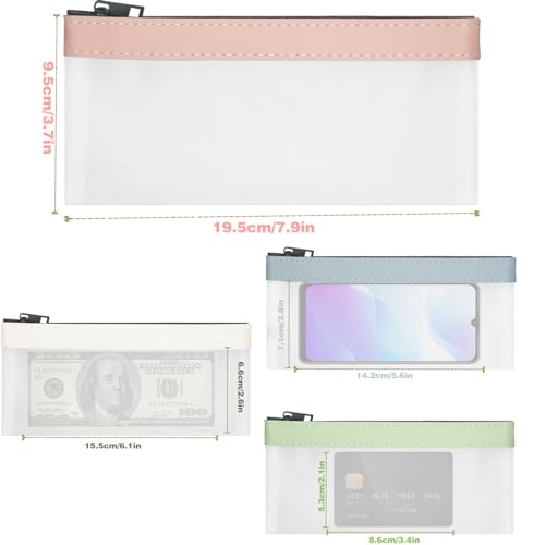 4Pcs Money Bags with Zipper, Money Pouch Cash Envelopes Bank Bag - Image 2