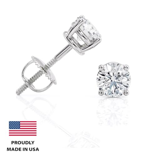 IGI Certified 1 to 10 Carat D-E Color and VS1-VS2 Clarity Lab Grown Diamond Stud Earrings for Women I 14k White Gold Earrings for Her I Secure Screw Back Made in USA by Beverly Hills Jewelers2