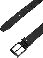 Tommy Hilfiger Herren Gürtel Adan 3,5 cm Ledergürtel, Schwarz (Black), 100 cm – Ansicht 2