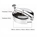 1pcs 316L Stainless Steel Round Manway Manhole Cover - Quick Open Hand Hole for Industrial Use (159mm to 400mm)(250mm)