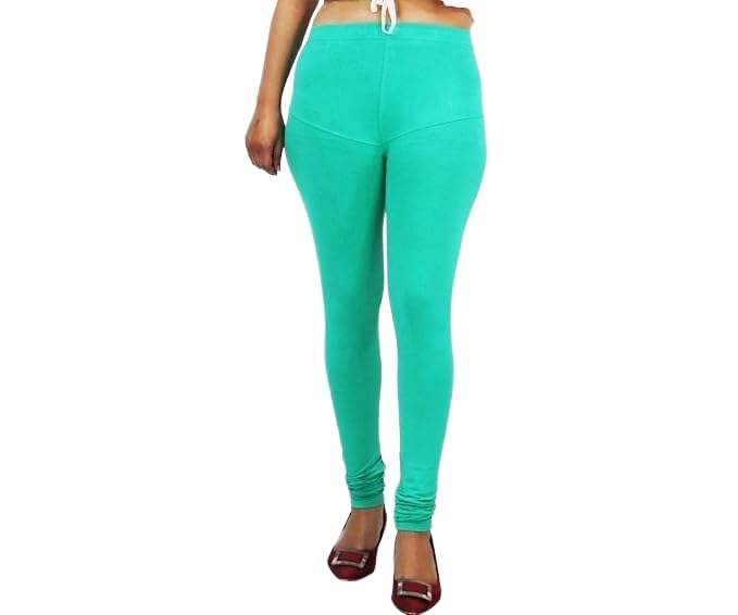 GIRLYZ Attire Women’s Solid Ruby Ankle to Full Length Leggings – Breathable Cotton Blend, Flexible & Comfortable Regular Fit Bottom Wear for Kurti, Casual & Work Wear (Pack of 1) (Aqua)-image-8