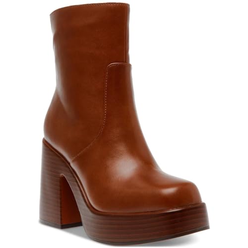 Wild Pair Womens Stellaa Platforms Mid-Calf Mid-Calf Boots Tan 7.5 Medium (B,M)